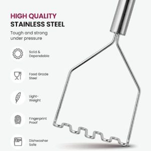 Stainless Steel Kitchen Utensil Set – 12 piece premium Non-Stick & Heat Resistant Kitchen Gadgets